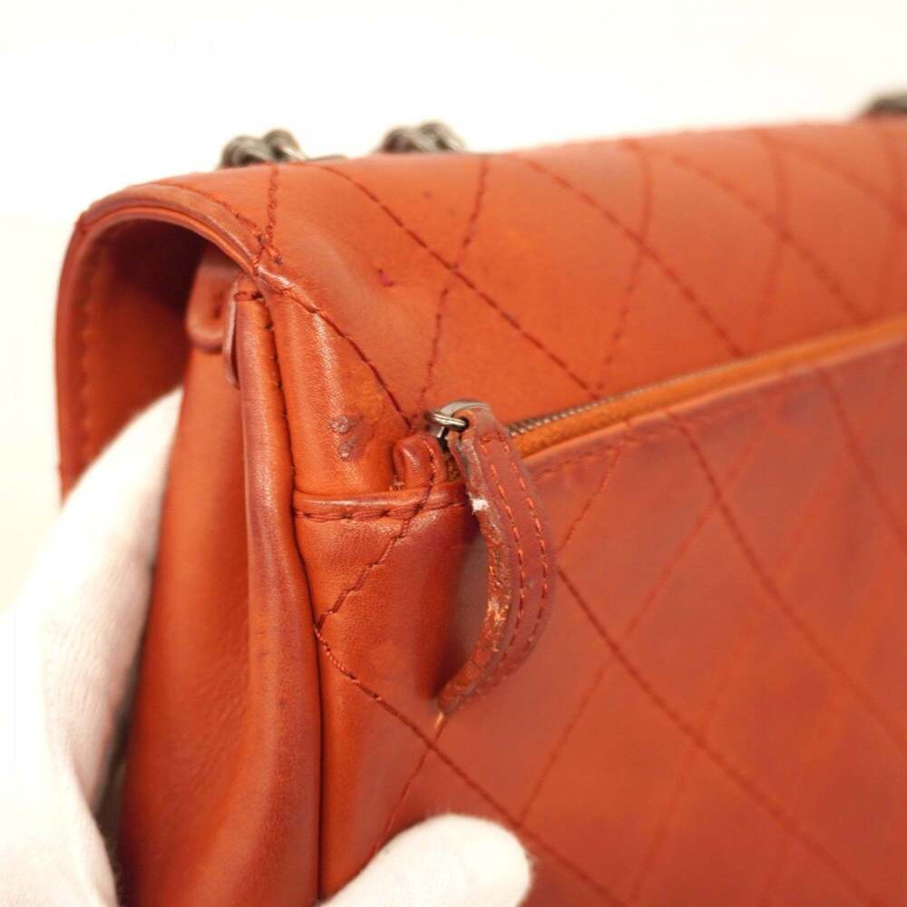 CHANEL Red Leather Shoulder Bag - Picture 8 of 15